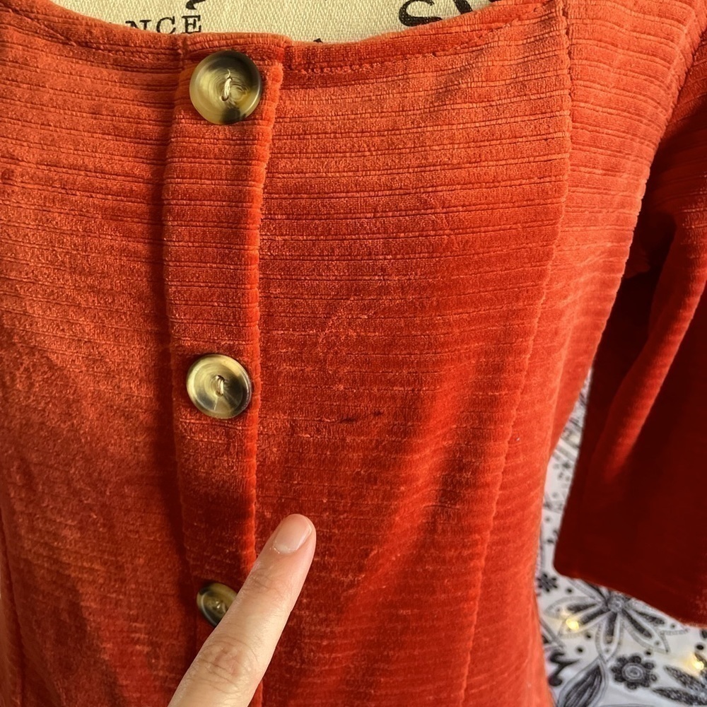 Adorable And Unique - Rust / Deep Orange Red Velv… - image 4